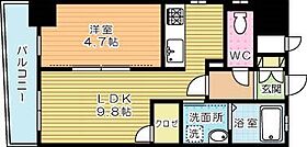 Erde三萩野（エルデ三萩野） 701 ｜ 福岡県北九州市小倉北区三萩野１丁目10-20（賃貸マンション1LDK・7階・36.47㎡） その2