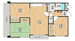 デニエ守恒 3LDKの間取図画像