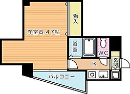 グレイス片野 1Kの間取図画像