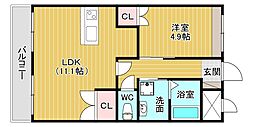 間取図画像 1LDK