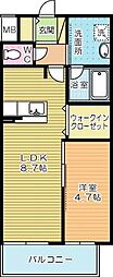 四季荘 1LDKの間取図画像