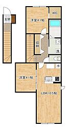 SUN VIA下到津 2LDKの間取図画像