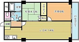 高田屋田町ビル 2LDKの間取図画像