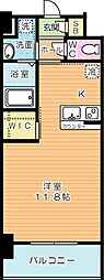 ウイングスNEXT西小倉 ワンルームの間取図画像