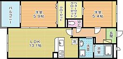 カームテラス 2LDKの間取図画像
