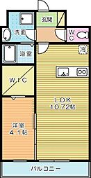 ソルーナ南小倉駅前1 1LDKの間取図画像