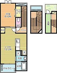 アメニティ下石田2 1LDKの間取図画像