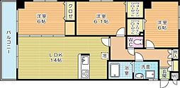 ファミール守恒 3LDKの間取図画像