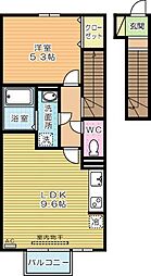 トレス日明壱番館 1LDKの間取図画像