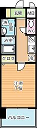 到津の杜桜花 1Kの間取図画像