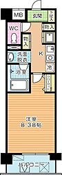 ラフィナーレアースコート魚町 1Kの間取図画像