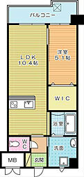 プルーム木町 1LDKの間取図画像