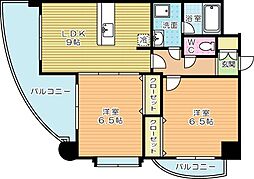 ベルガ北方 2LDKの間取図画像