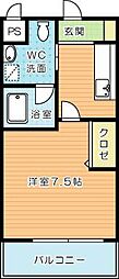 ギャラン吉野町 1Kの間取図画像