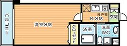 ハイコート浅野 1Kの間取図画像