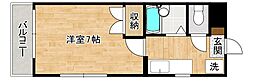 シャトレ徳力 1Kの間取図画像