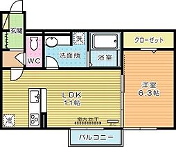 サンライト 1LDKの間取図画像