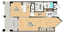 ピュアライフ砂津ビル 1LDKの間取図画像