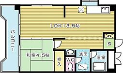 サンライズ片野 1LDKの間取図画像
