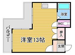 シティハイツ木町 ワンルームの間取図画像
