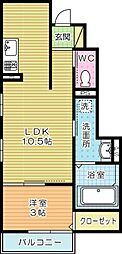 エスポワール泉台 1LDKの間取図画像