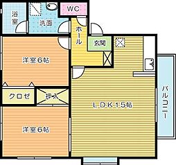 ハイツブルーB棟 2階