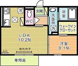 M・K・K萩崎町 1LDKの間取図画像