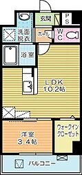 エンラージ・タワー 1LDKの間取図画像