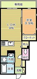 ユアメゾン社ノ木 1LDKの間取図画像