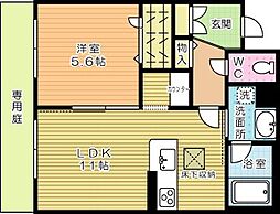 シャーメゾン・ネバーランド 1LDKの間取図画像