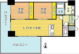 ロイヤルノースナイン 2LDKの間取図画像