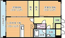 フィオレンティーナ 2LDKの間取図画像
