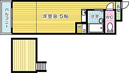 ヤングハイツドルチェ ワンルームの間取図画像