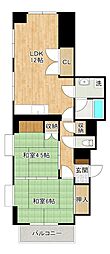エルドラド東武 2LDKの間取図画像