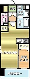 アピアランス歯大前 1LDKの間取図画像