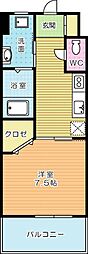 アルゴヴィラージュ工大前 1Kの間取図画像