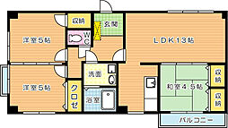 リリーフ浅川2 3LDKの間取図画像