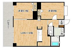 FeLt127 2LDKの間取図画像