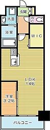 グランシャリオ三萩野 1LDKの間取図画像