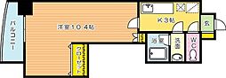 デザイナープリンセス77 1Kの間取図画像