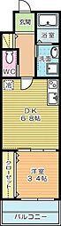ギャラン竪町NEO 1DKの間取図画像