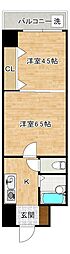 ギャラン南小倉 2Kの間取図画像