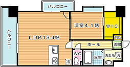 アルティザ小倉 1LDKの間取図画像