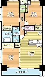 フォーストリングス竪町 3LDKの間取図画像