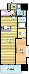 ワンプロジェクト三萩野 1LDKの間取図画像
