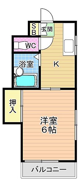 シャトレ小松 401｜福岡県北九州市門司区小松町(賃貸マンション1K・4階・19.09㎡)の写真 その2