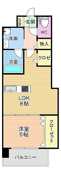 コンプレート金田 1202｜福岡県北九州市小倉北区金田１丁目(賃貸マンション1LDK・12階・32.46㎡)の写真 その2