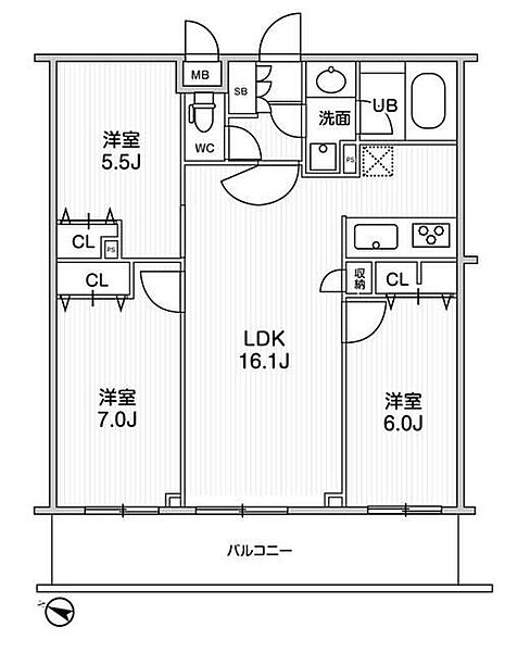 ＬＩＭＥ　ＲＥＳＩＤＥＮＣＥ　ＨＩＫＩＦＵＮＥ 414｜東京都墨田区東向島1丁目(賃貸マンション3LDK・4階・71.20㎡)の写真 その2