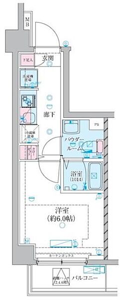 ＧＥＮＯＶＩＡ堀切菖蒲園 402｜東京都葛飾区堀切1丁目(賃貸マンション1K・4階・21.17㎡)の写真 その3