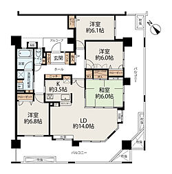 アンピール松島2 4LDKの間取図画像